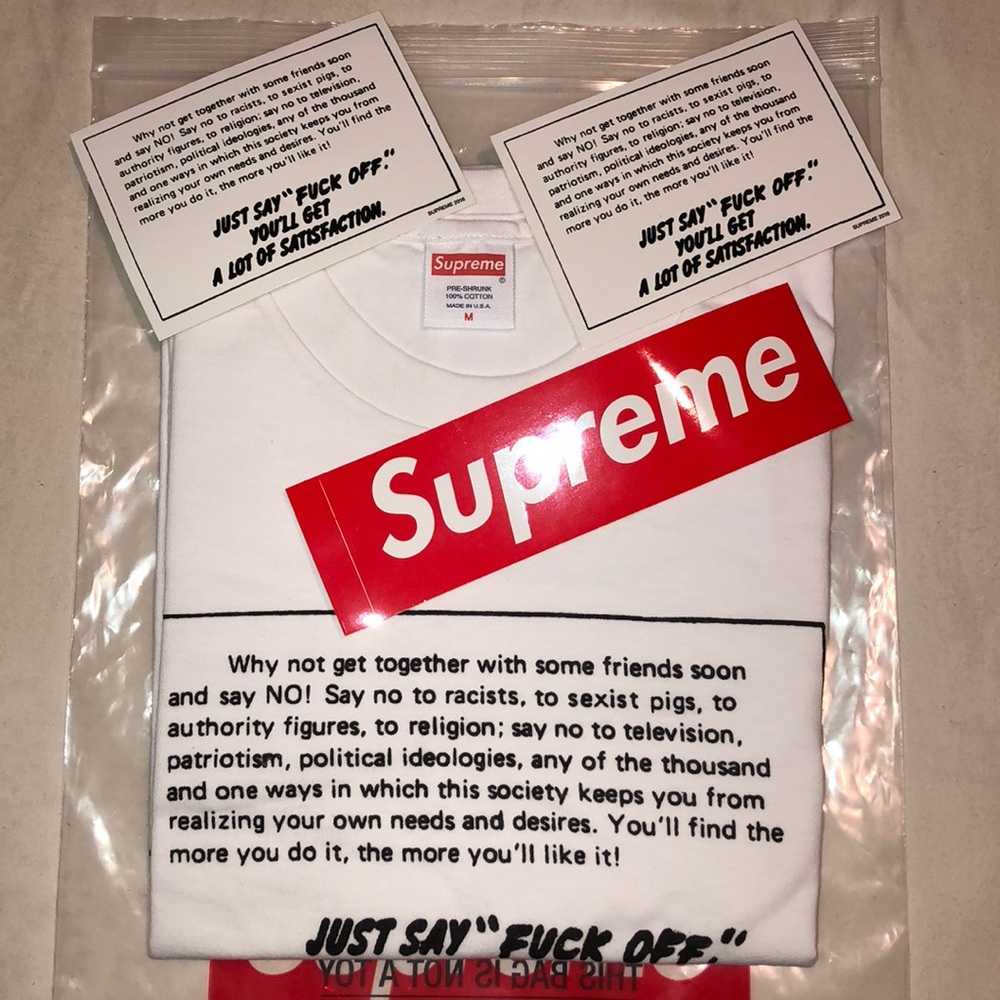 Supreme Just Say No Tee